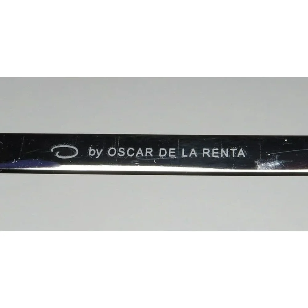 Oscar by Oscar de la Renta Sunglasses Clear Frame Pink Green Mirrored Lenses NEW